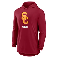 Men's Nike Cardinal USC Trojans Primetime Tri-Blend Performance Long Sleeve Hoodie T-Shirt