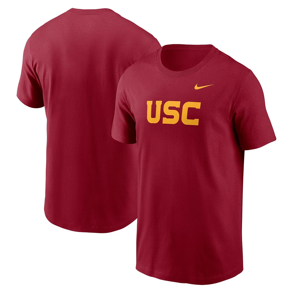 T-shirt Nike Cardinal USC Trojans Primetime Wordmark pour homme