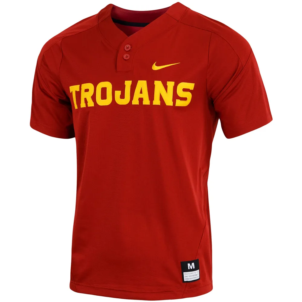 Maillot de baseball à deux boutons Nike Cardinal USC Trojans Replica Vapor Elite pour homme