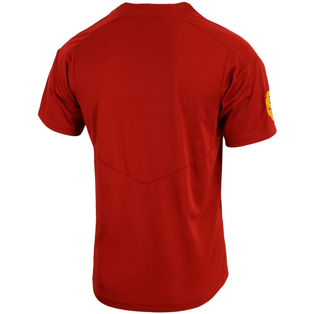 Men's Nike Cardinal USC Trojans Replica Vapor Elite Two-Button Baseball Jersey