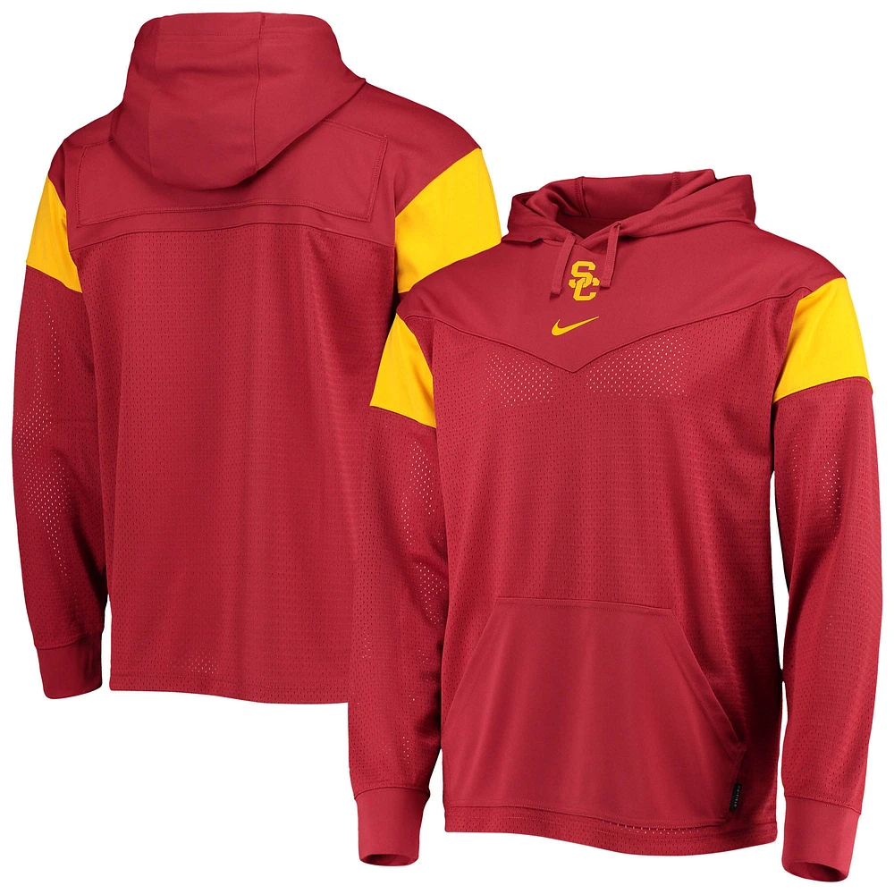 Sweat à capuche Nike Cardinal USC Trojans Sideline en jersey pour homme