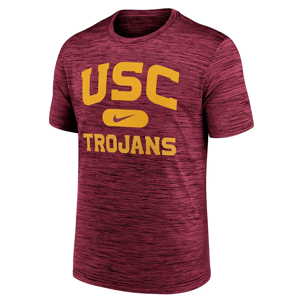 T-shirt Nike Cardinal USC Trojans Velocity Performance pour homme