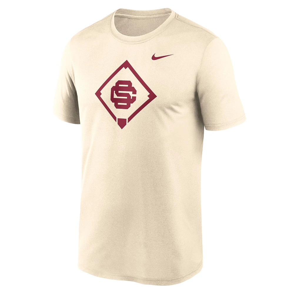 Men's Nike Cream USC Trojans Legend Baseball Icon Performance T-Shirt