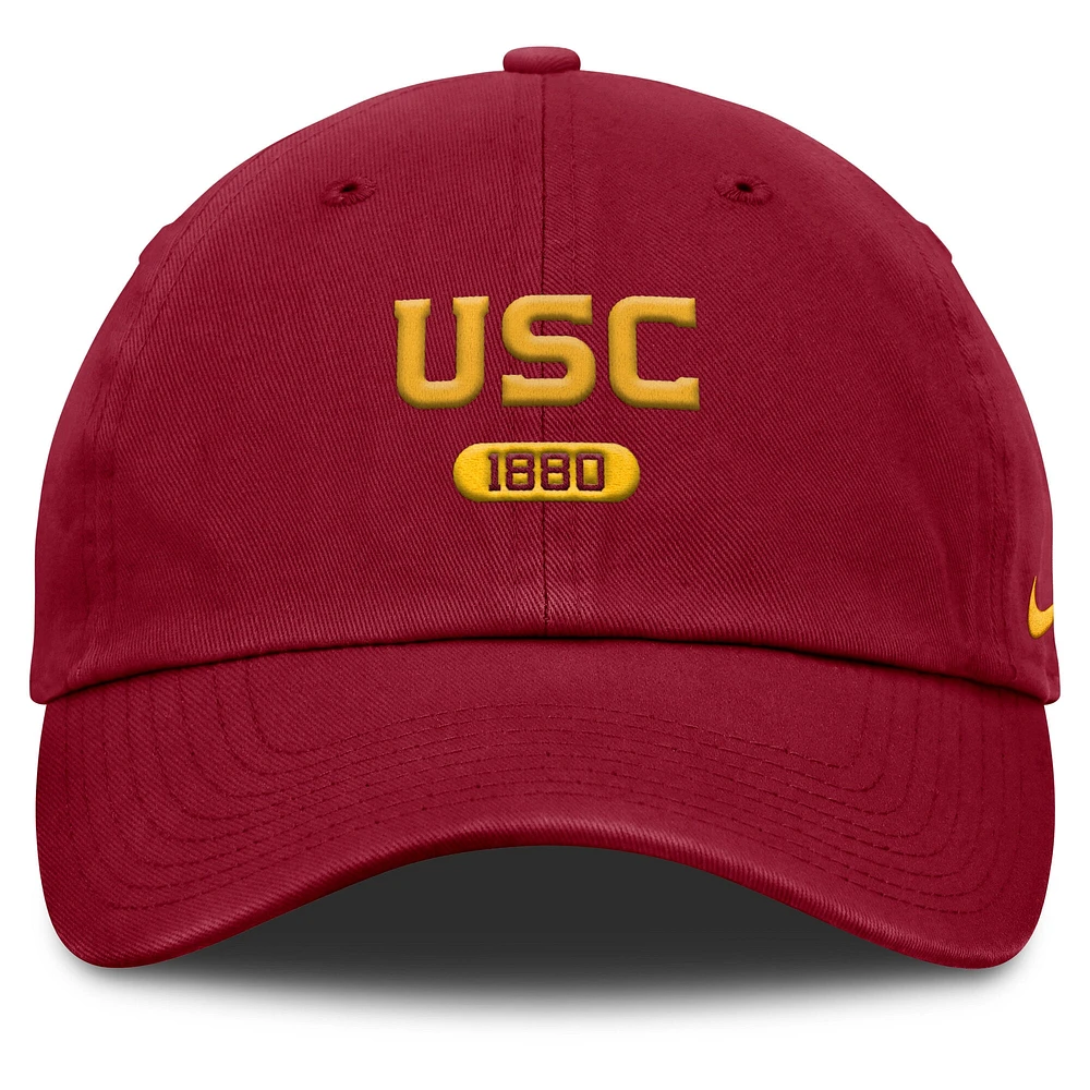 Casquette ajustable Nike Crimson USC Trojans Club pour homme