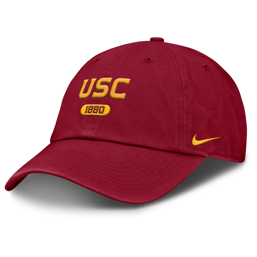 Casquette ajustable Nike Crimson USC Trojans Club pour homme