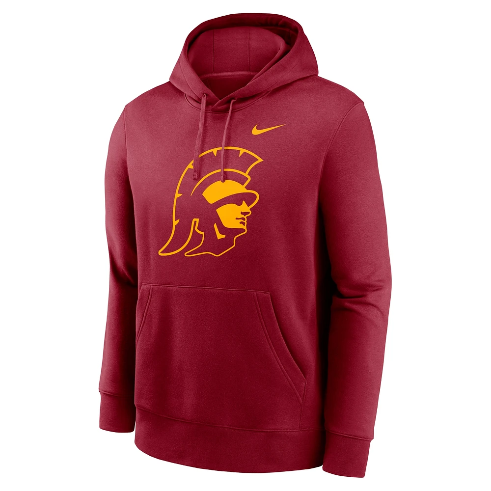 Sweat à capuche en polaire Nike Crimson USC Trojans Primetime Alternate Logo Club pour homme