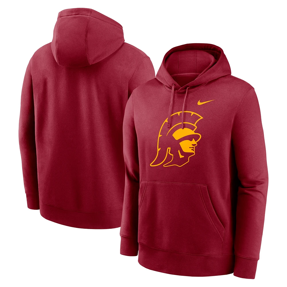 Sweat à capuche en polaire Nike Crimson USC Trojans Primetime Alternate Logo Club pour homme