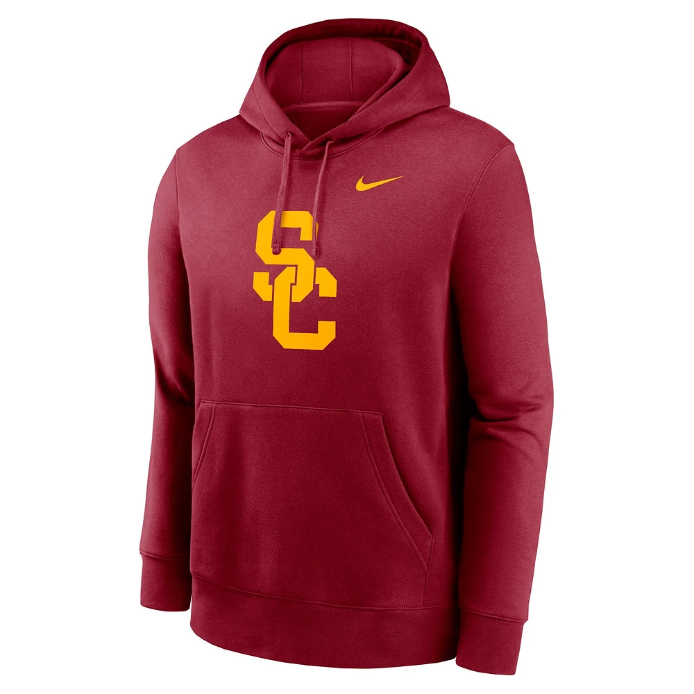 Sweat à capuche en polaire Nike Crimson USC Trojans Primetime Club pour homme