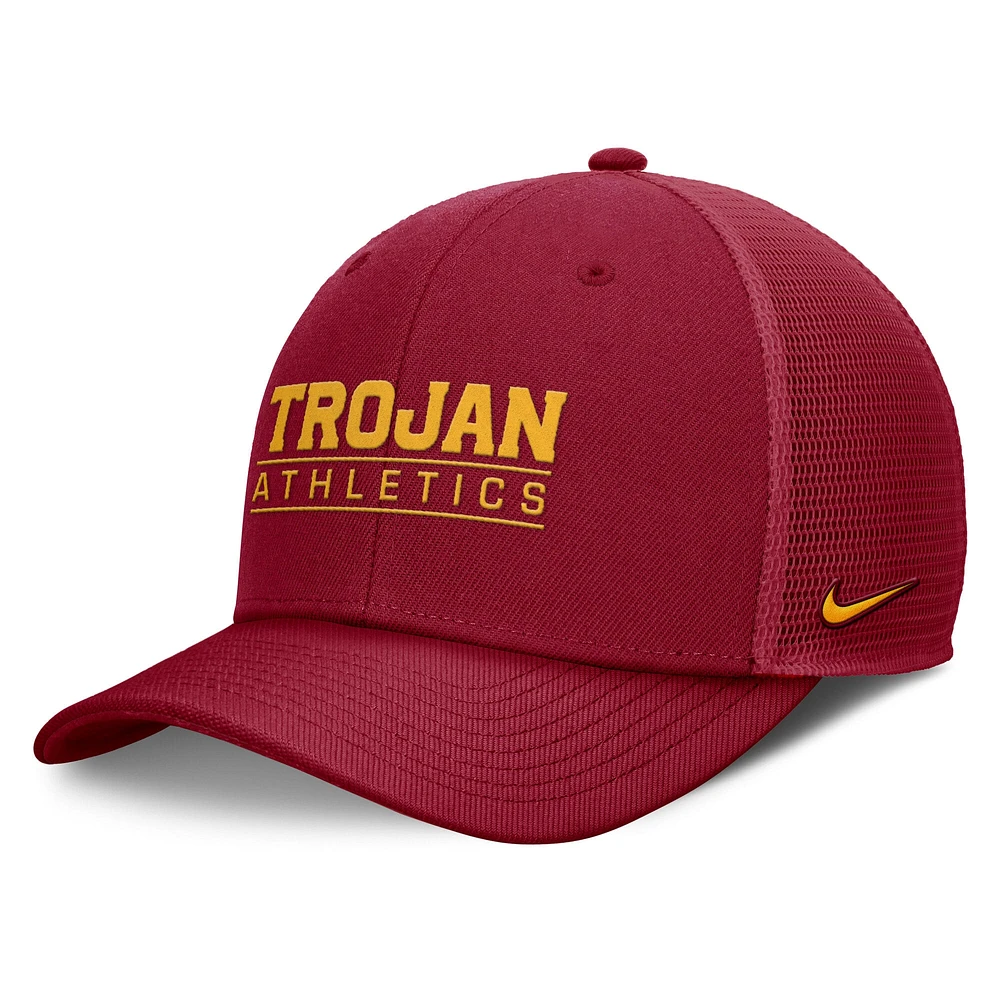 Casquette ajustable Nike Crimson USC Trojans Rise pour homme