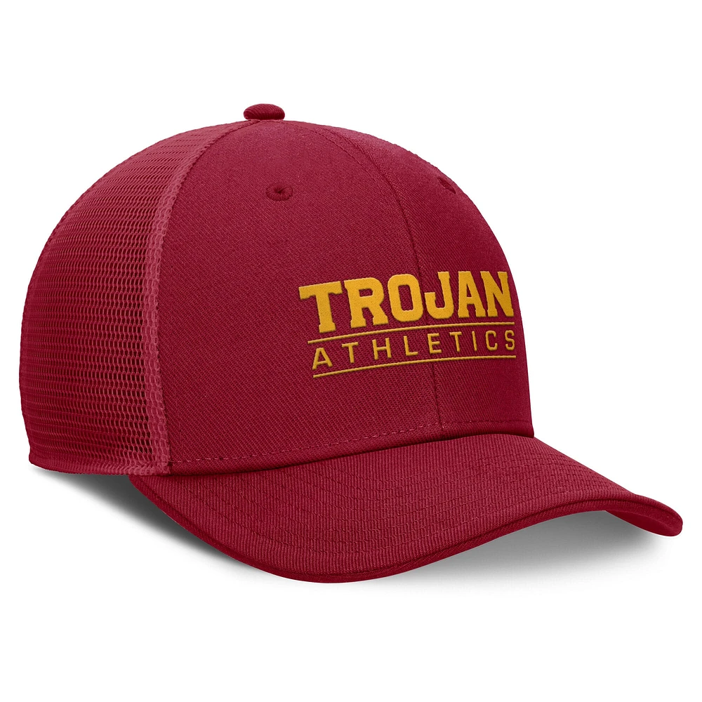 Casquette ajustable Nike Crimson USC Trojans Rise pour homme