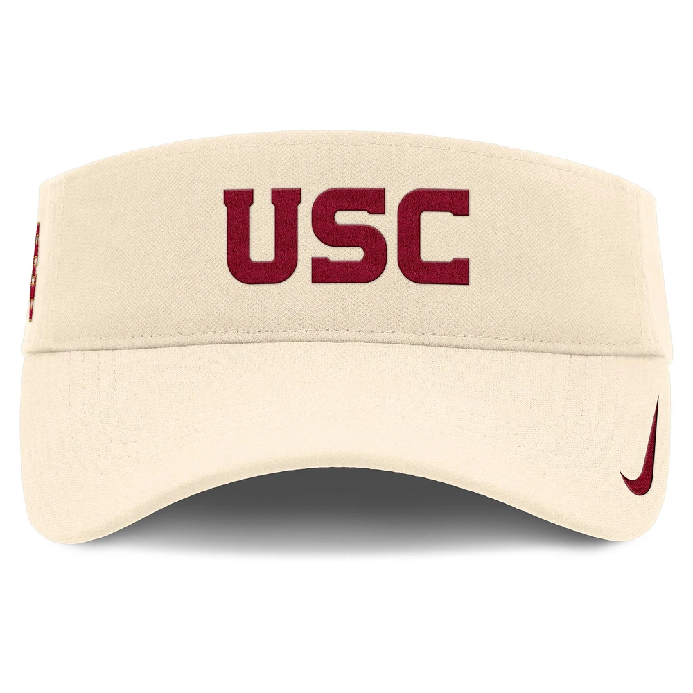 Men's Nike Natural USC Trojans Primetime Ace Adjustable Visor