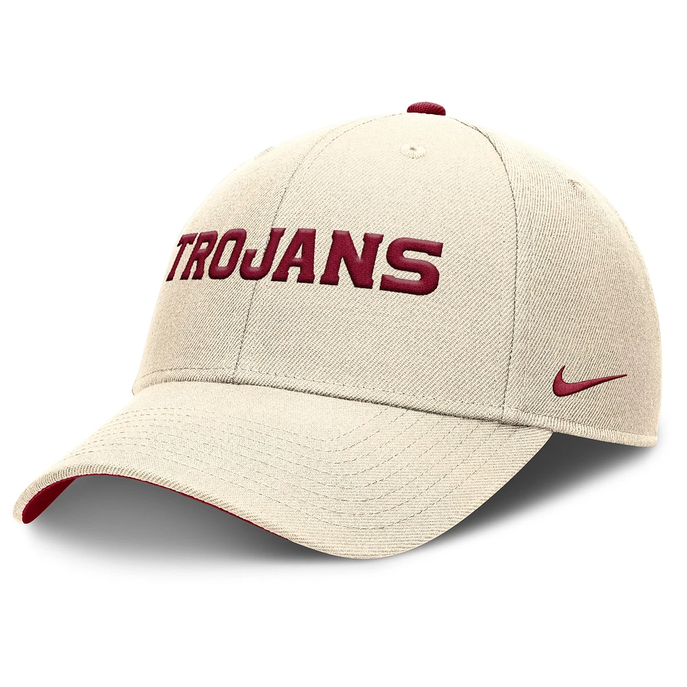Men's Nike Natural USC Trojans Primetime Rise Adjustable Hat