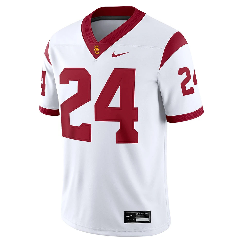 Men's Nike #24 White USC Trojans Game Jersey