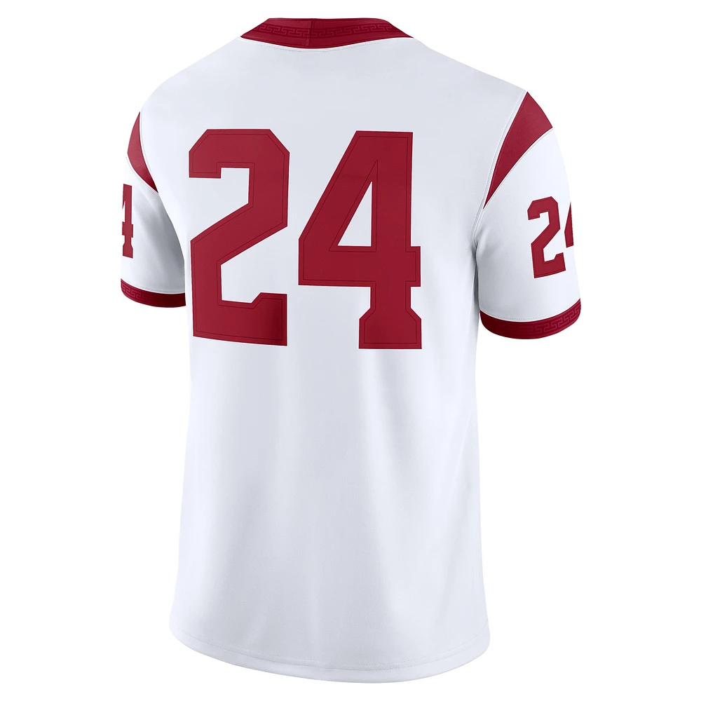 Men's Nike #24 White USC Trojans Game Jersey