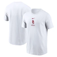 Men's Nike White USC Trojans 2024 On-Court Basketball Performance T-Shirt