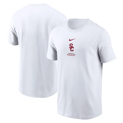 Men's Nike White USC Trojans 2024 On-Court Basketball Performance T-Shirt