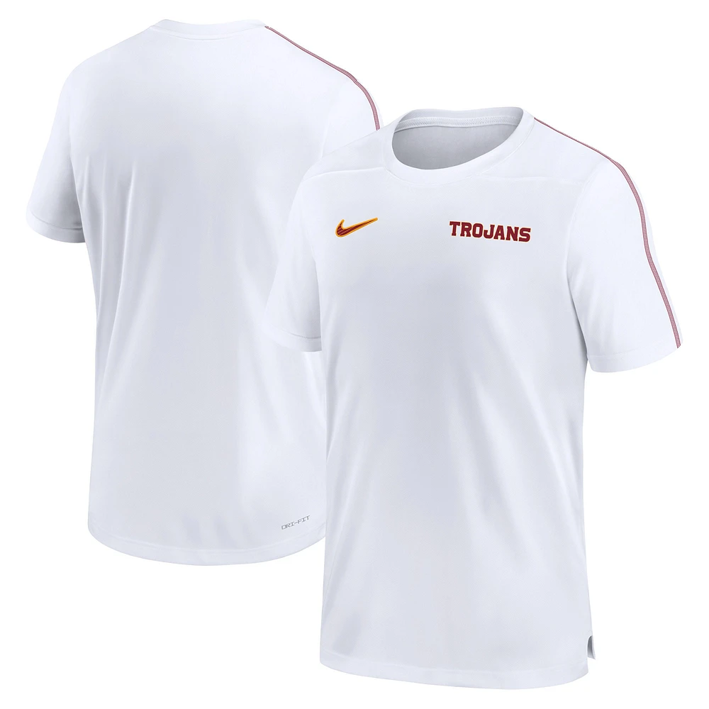 Haut de performance Nike USC Trojans 2024 Sideline Coach pour homme blanc