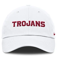 Casquette ajustable Nike blanche USC Trojans Core Club Mascot Wordmark pour homme