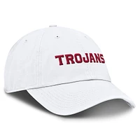 Casquette ajustable Nike blanche USC Trojans Core Club Mascot Wordmark pour homme