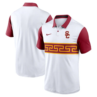 Polo Nike USC Trojans Primetime Campus Vapor Performance blanc pour homme