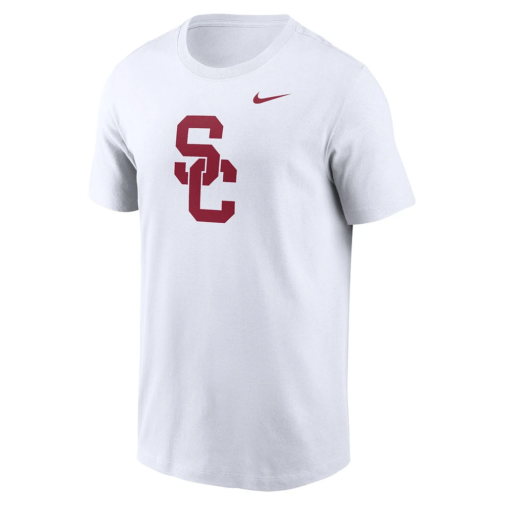 T-shirt Nike USC Trojans Primetime Evergreen avec logo blanc pour homme