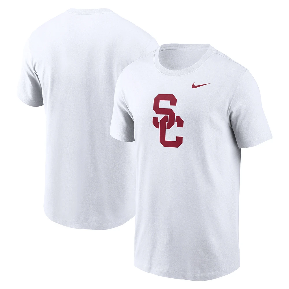 T-shirt Nike USC Trojans Primetime Evergreen avec logo blanc pour homme