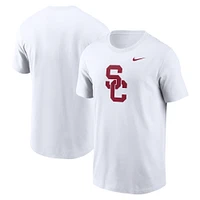 T-shirt Nike USC Trojans Primetime Evergreen avec logo blanc pour homme