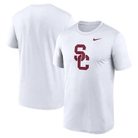 T-shirt Nike blanc avec logo USC Trojans Primetime Legend pour homme