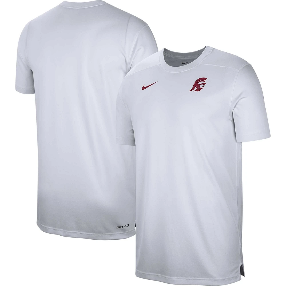 Haut de performance Nike USC Trojans Sideline Coaches pour homme, blanc