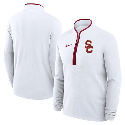 Men's Nike  White USC Trojans Victory Performance Half-Zip Top