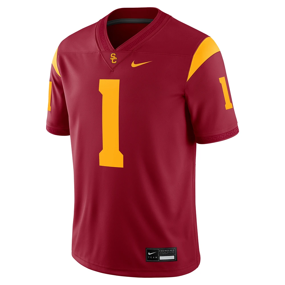 Men's Nike Zachariah Branch Cardinal USC Trojans NIL Football Game Jersey