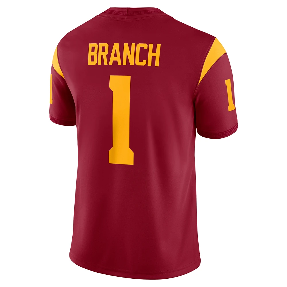 Maillot de football américain NIL pour homme Nike Zachariah Branch Cardinal USC Trojans