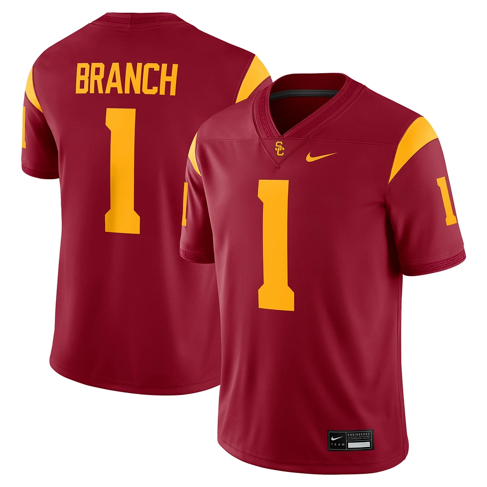 Men's Nike Zachariah Branch Cardinal USC Trojans NIL Football Game Jersey