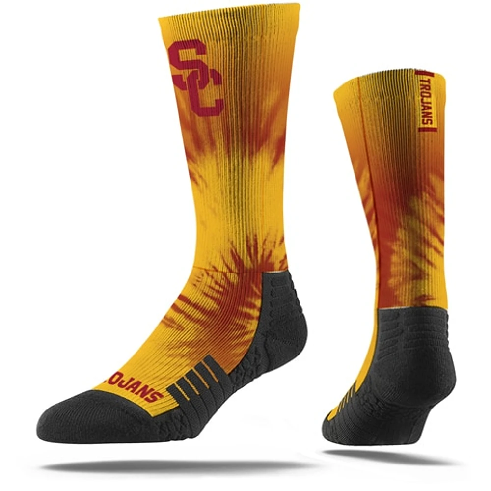 Men's Strideline USC Trojans Tye Dye Crew Socks