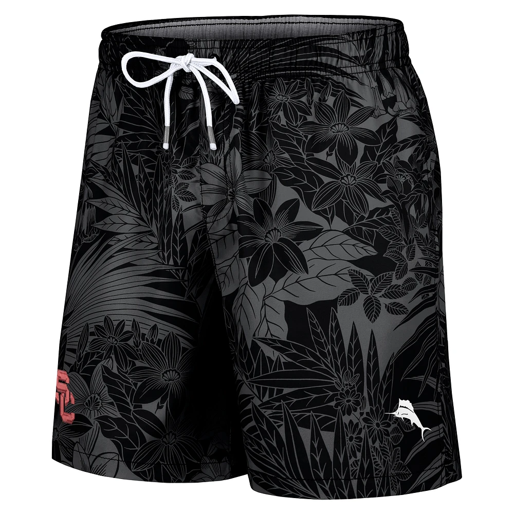 Short de bain Tommy Bahama noir pour homme USC Trojans Naples Santiago Palms