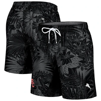 Short de bain Tommy Bahama noir pour homme USC Trojans Naples Santiago Palms