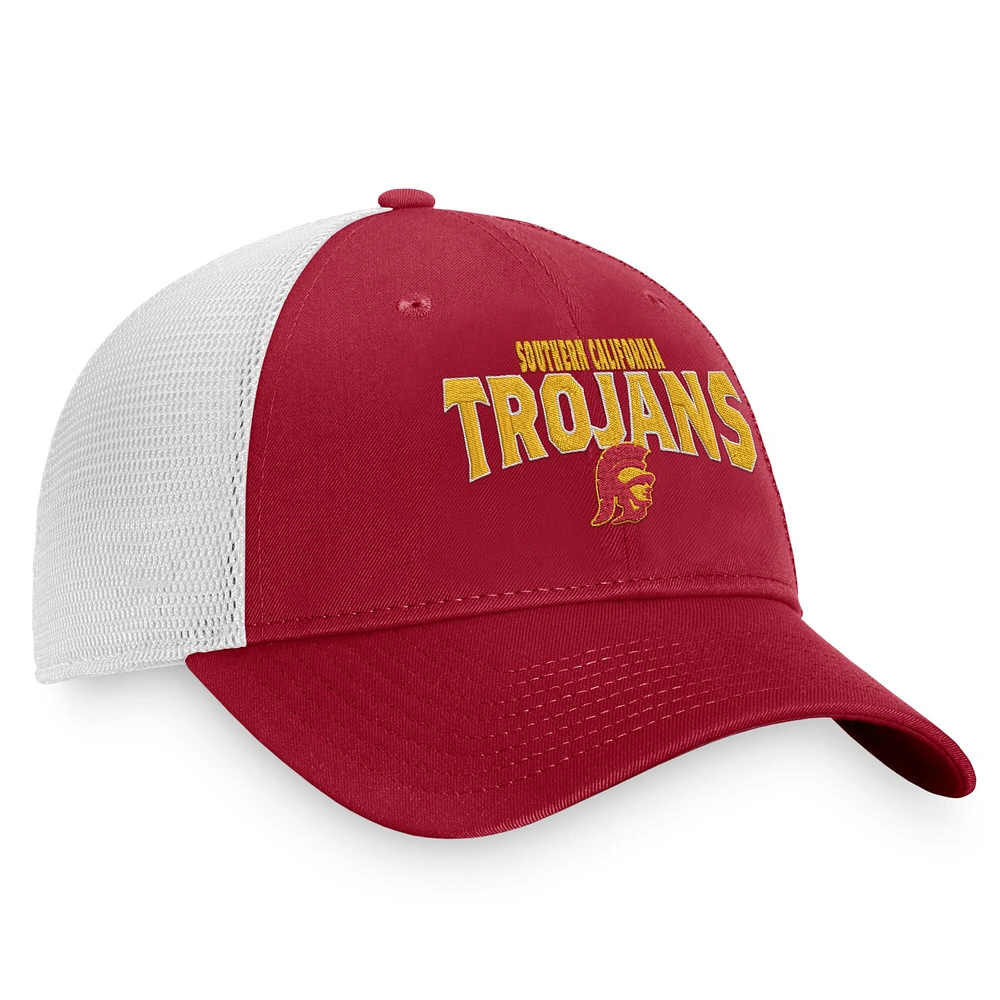 Men's Top of the World Cardinal/White USC Trojans Breakout Trucker Snapback Hat