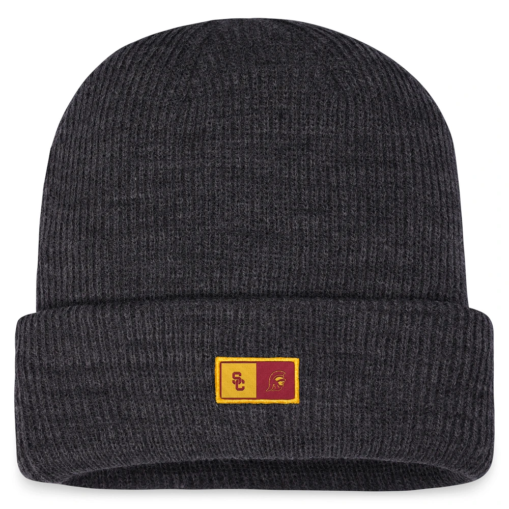 Men's Top of the World Charcoal USC Trojans Sheer Cuffed Knit Hat