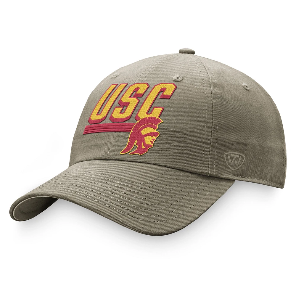 Casquette réglable Top of the World kaki USC Trojans Slice pour homme