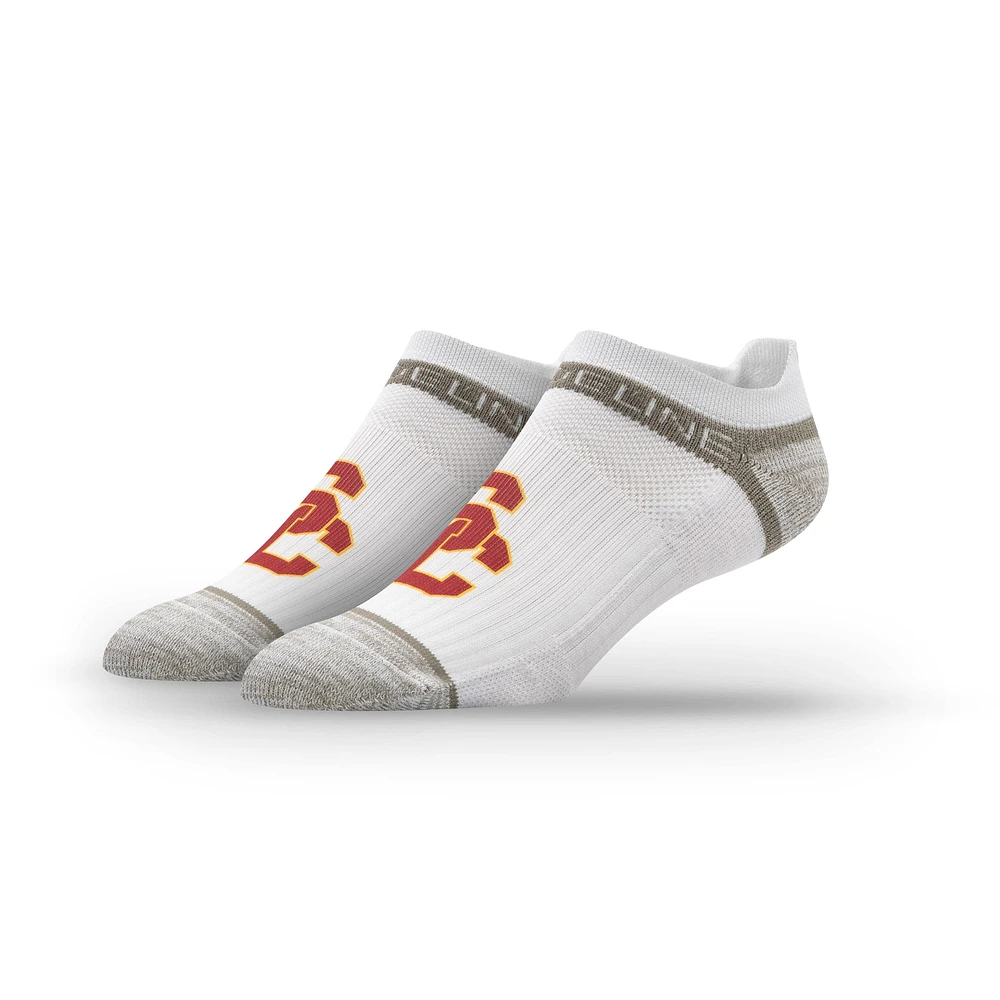 Chaussettes invisibles de qualité supérieure avec logo principal Strideline USC Trojans