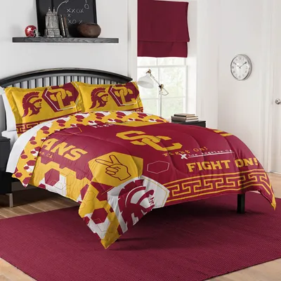 USC Trojans The Northwest Group Hexagon Full/Queen Comforter & Shams Set