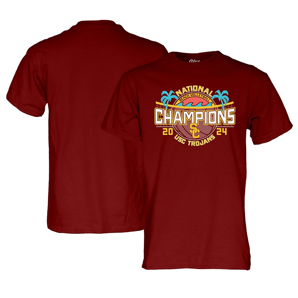 T-shirt unisexe bleu 84 Cardinal USC Trojans 2024 NCAA Beach Volleyball National Champions