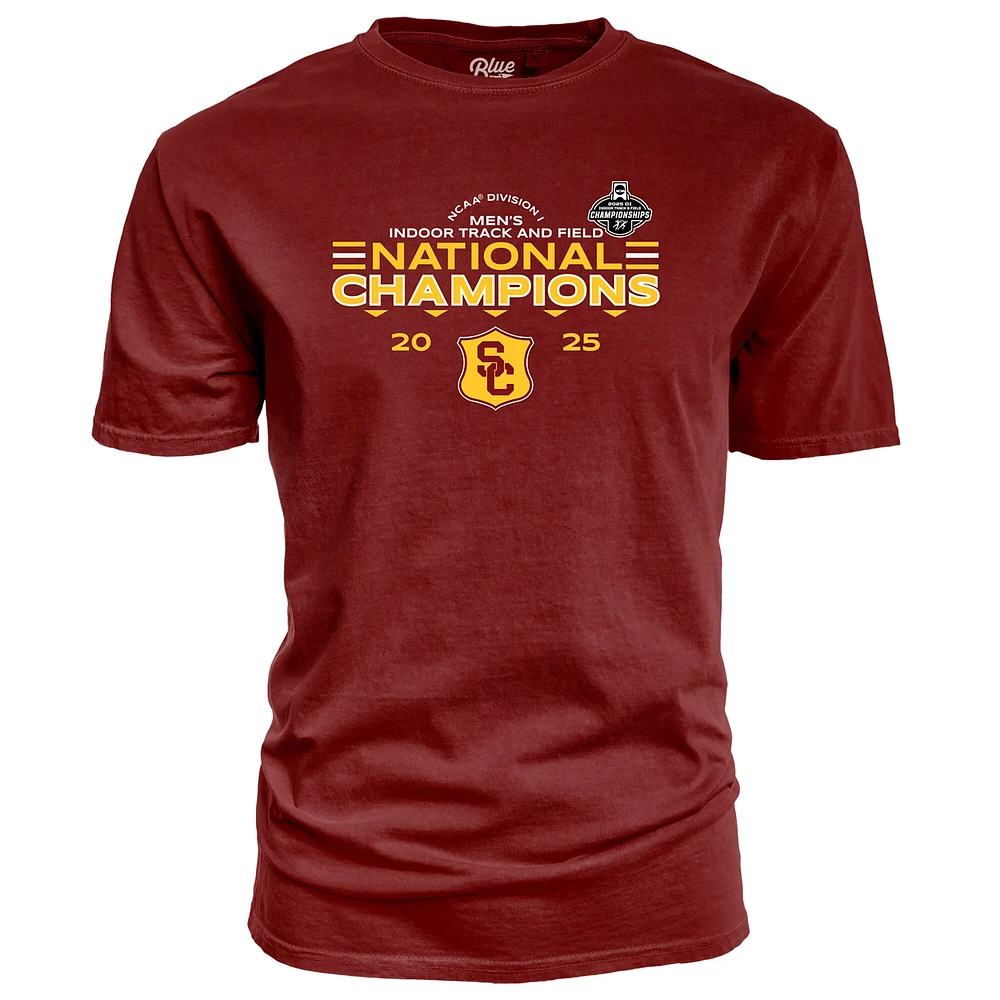 T-shirt unisexe bleu 84 Cardinal USC Trojans, champions nationaux d'athlétisme en salle NCAA 2025