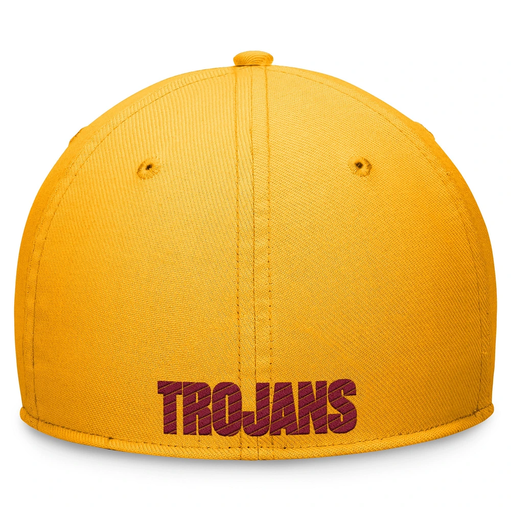 Unisex Nike Gold USC Trojans 2024 Sideline Rise Swoosh Flex Hat