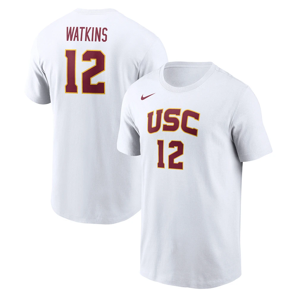 T-shirt unisexe Nike JuJu Watkins blanc avec nom et numéro de joueur USC Trojans