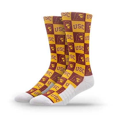 Chaussettes unisexes Strideline USC Trojans Premium 70's Bedding Crew