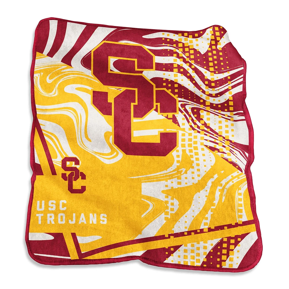 USC Trojans Couverture tourbillonnante Raschel 127 x 152,4 cm