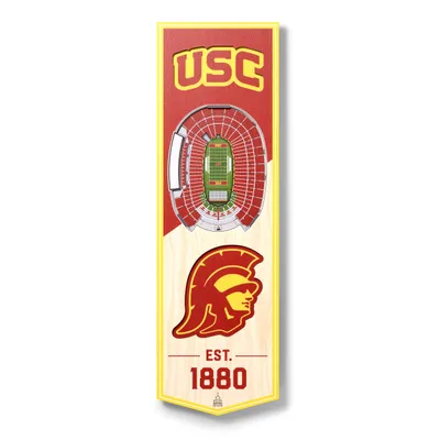 USC Trojans 6'' x 19'' 3D StadiumView Banner