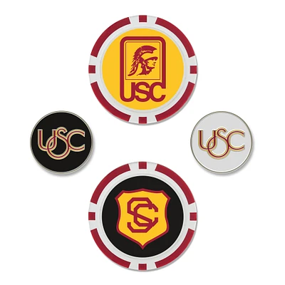 WinCraft USC Trojans 4-Pack Ball Markers Set