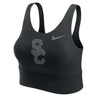 Women's Nike  Black USC Trojans Performance Longline Sports Bra